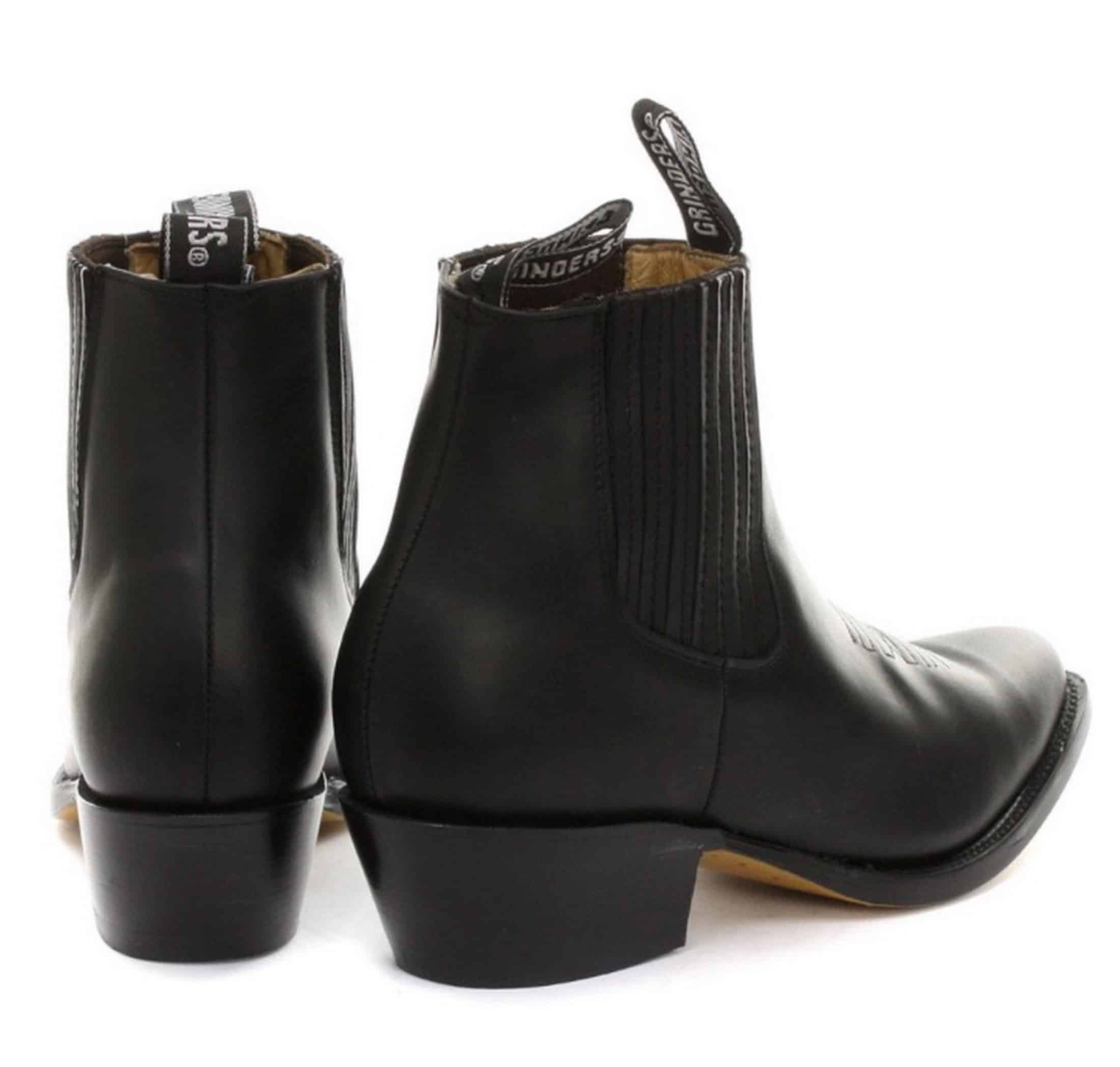 Mens Cowboy Ankle Boots Grinders Maverick Real Leather Western Riding Cuban