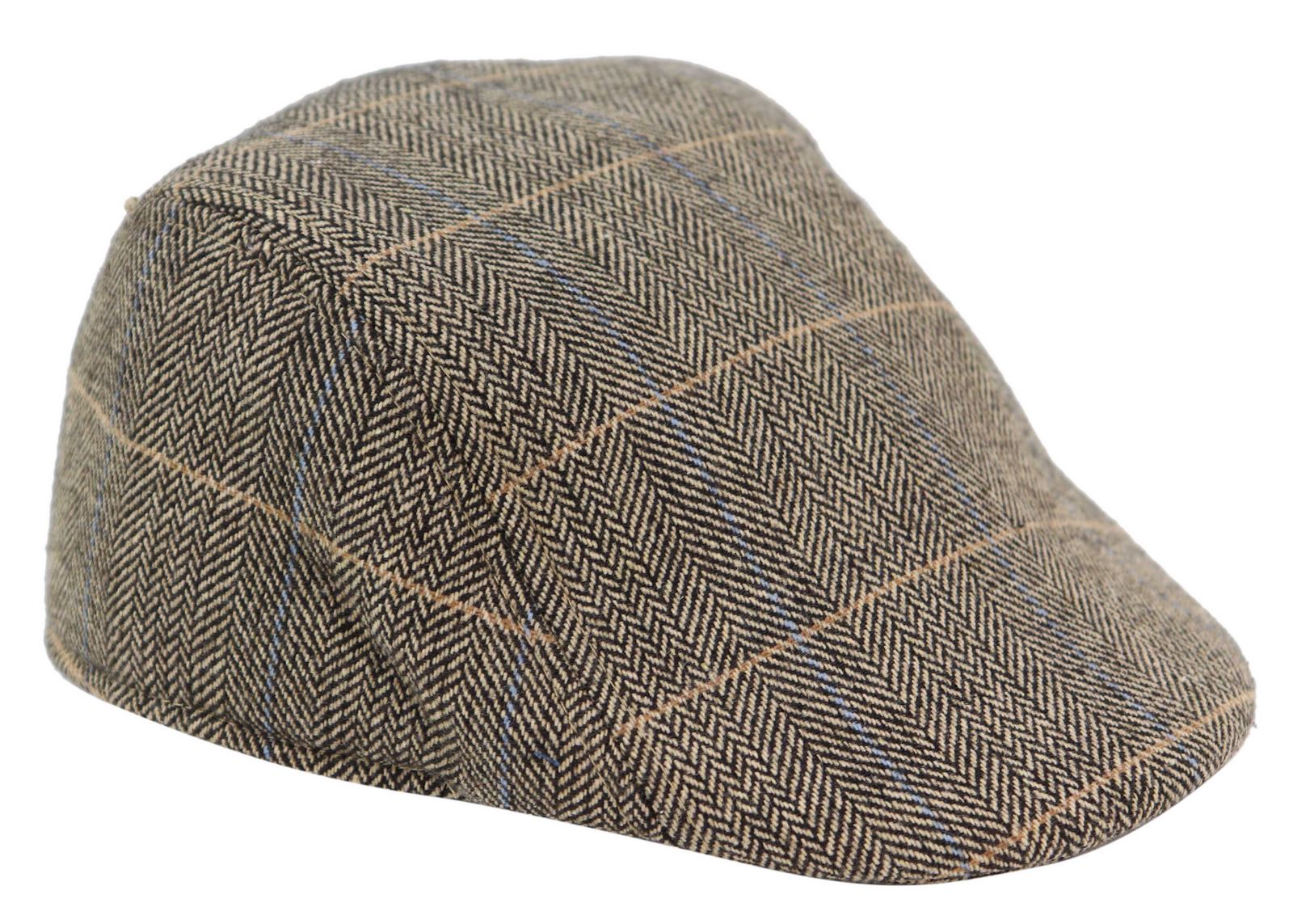 Marc Darcy DX7 Mens Tweed Vintage Retro Grandad Flat Caps Hats 1920s Vintage Check Classic