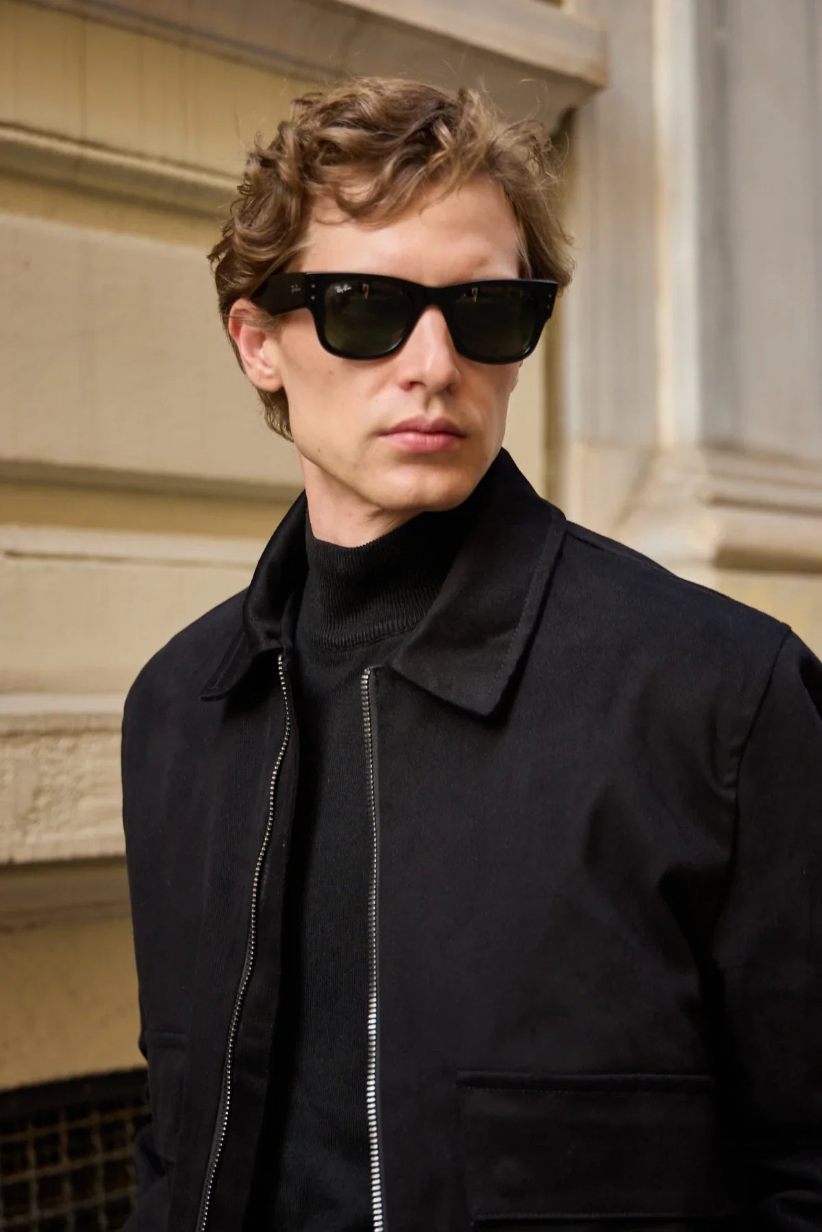 Men’s Black Utility Bomber Lightweight Padded Zip Jacket
