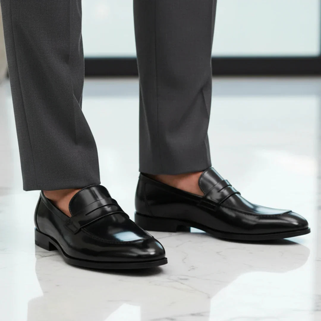 Men’s Faux Leather Slip On Penny Loafers