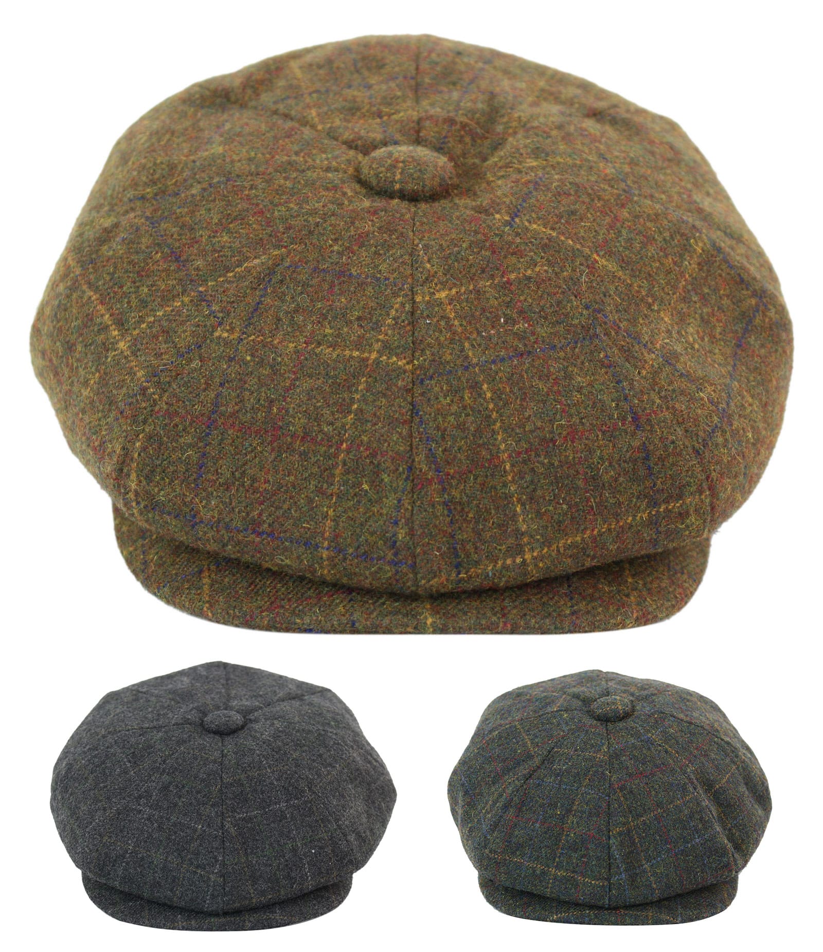 Mens Newsboy 8 Panel Hat