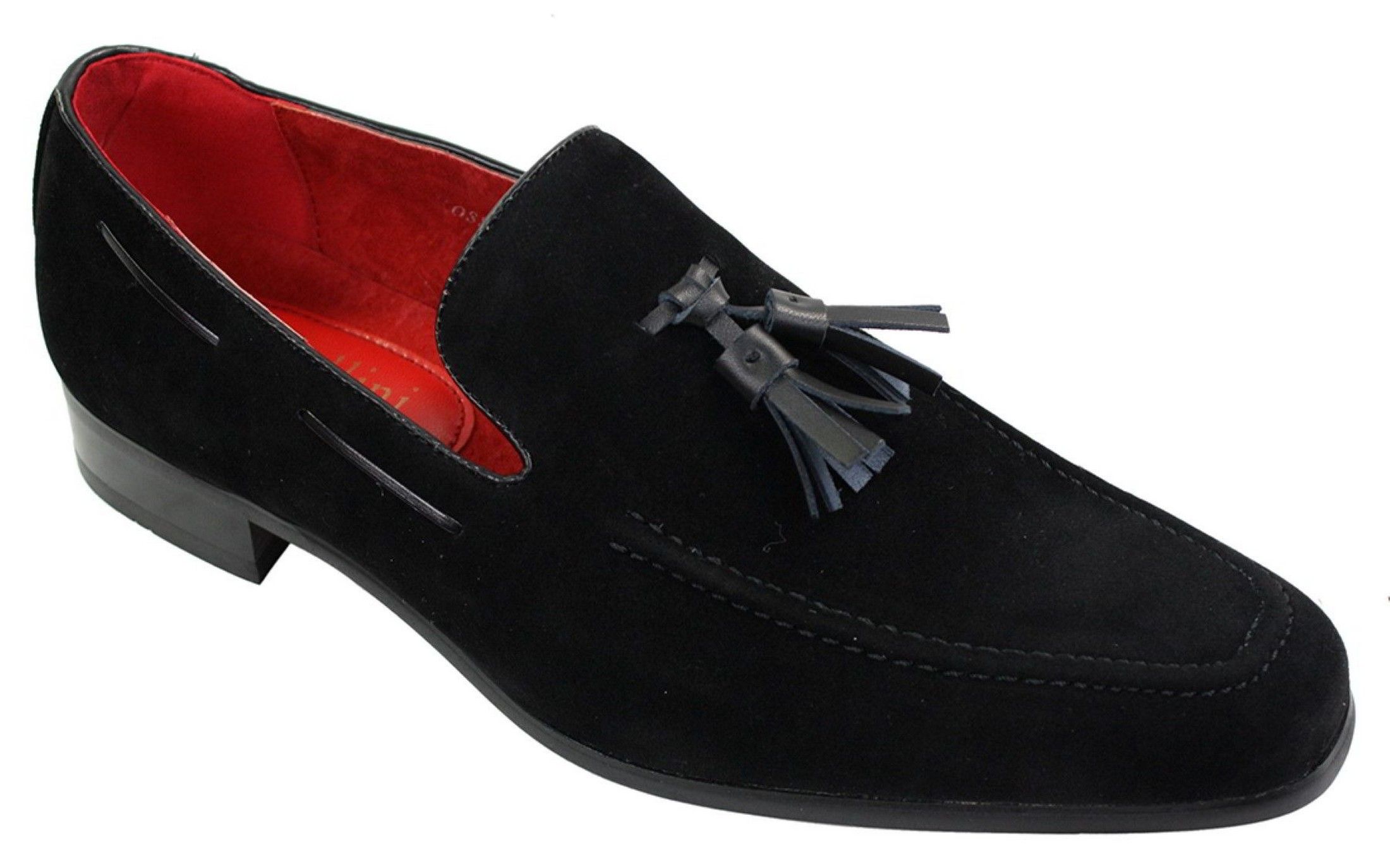 Mens Suede Loafers Driving Shoes Slip On Tassle Design Leather Smart Casual