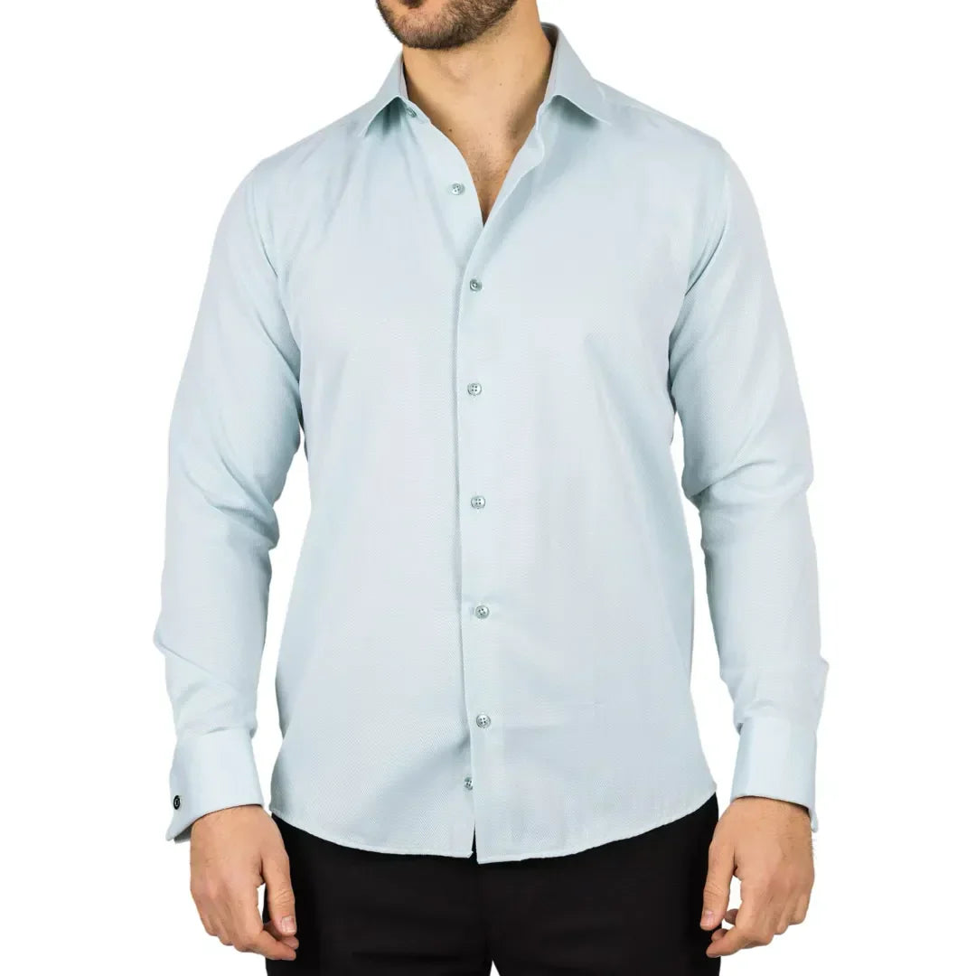 Men's Green Double Cuff Oxford Shirt