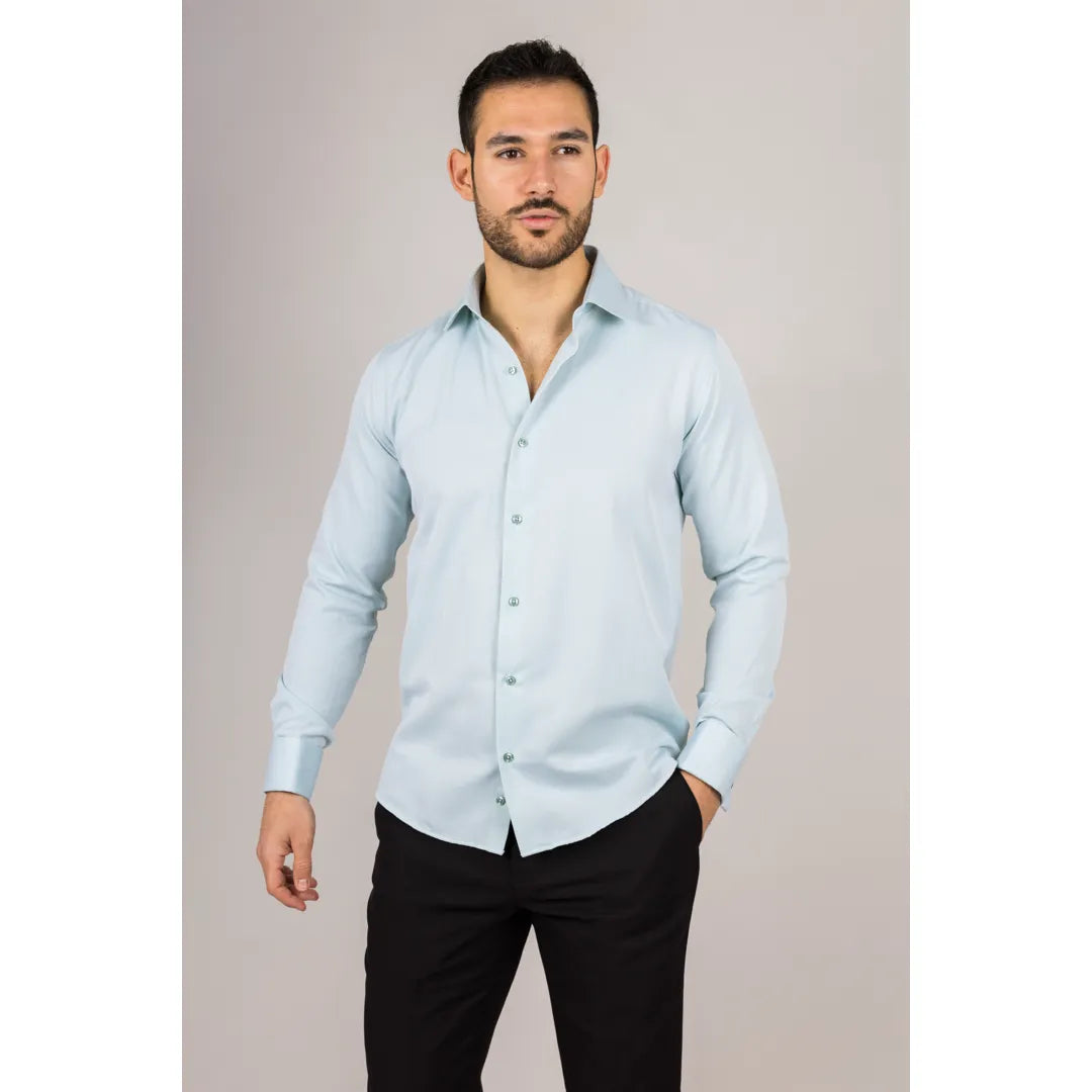 Men's Green Double Cuff Oxford Shirt