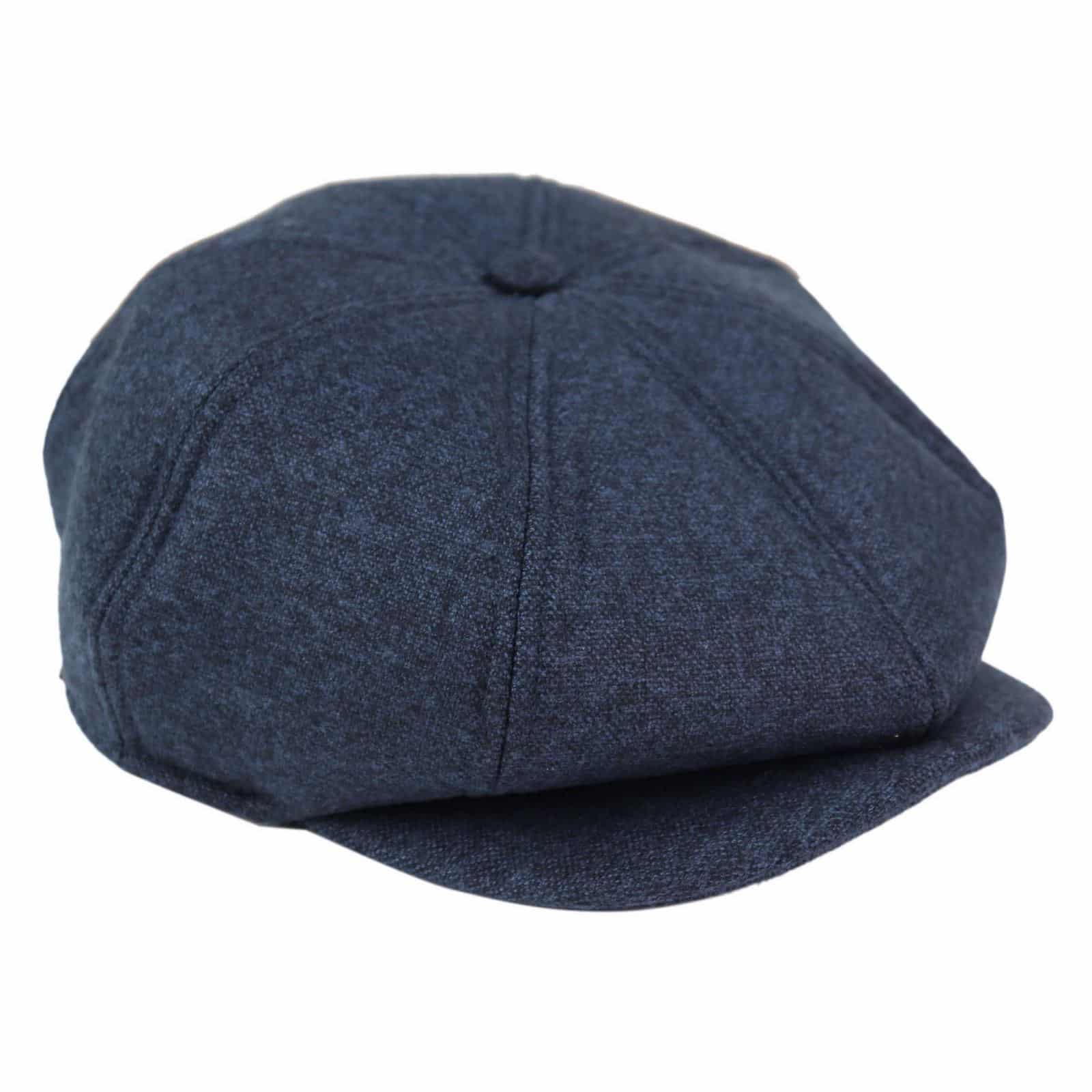 Mens 8 Panel 1920s Vintage Hat - Navy