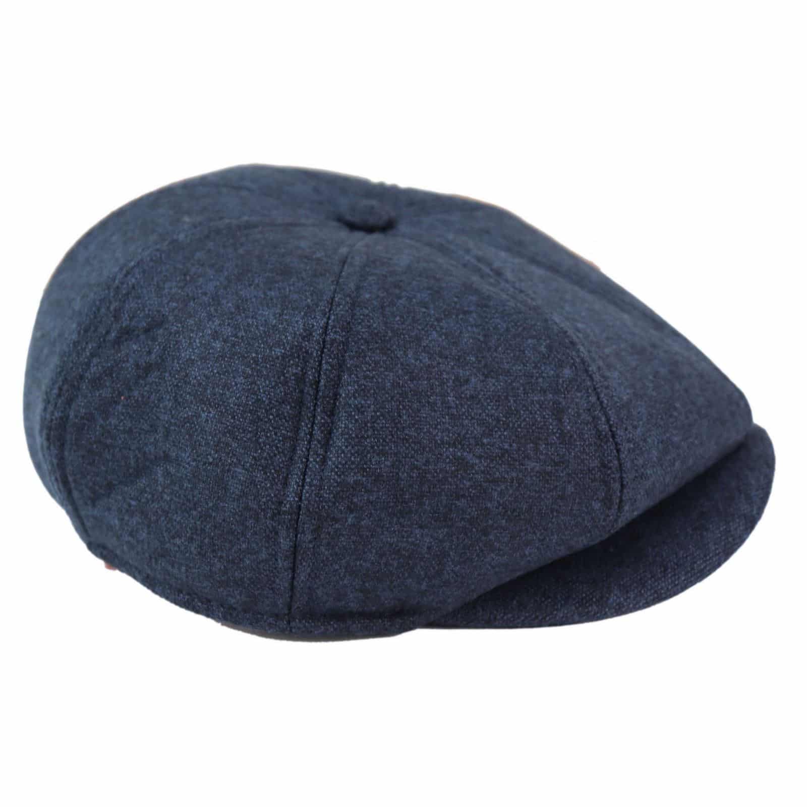 Mens 8 Panel 1920s Vintage Hat - Navy