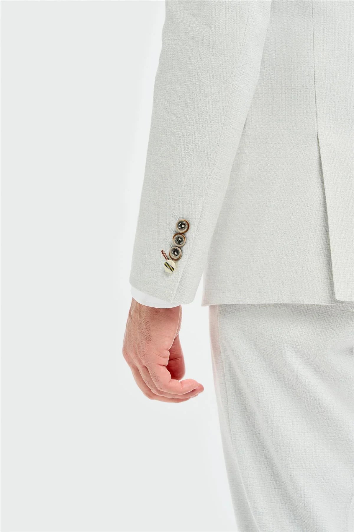 Tropez - Men's Grey Tailored Fit Blazer