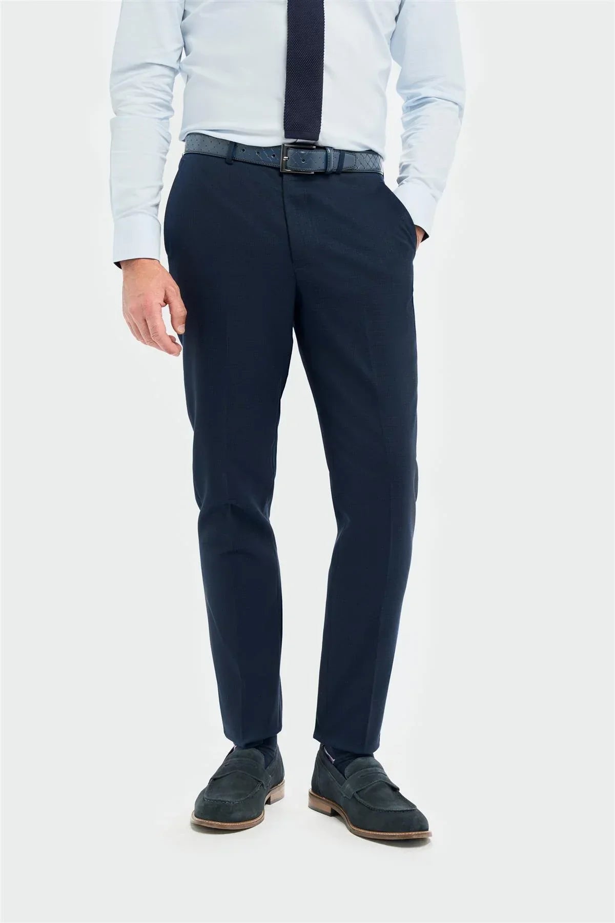 Tropez - Men's 3 Piece Navy Tailored Fit Suit