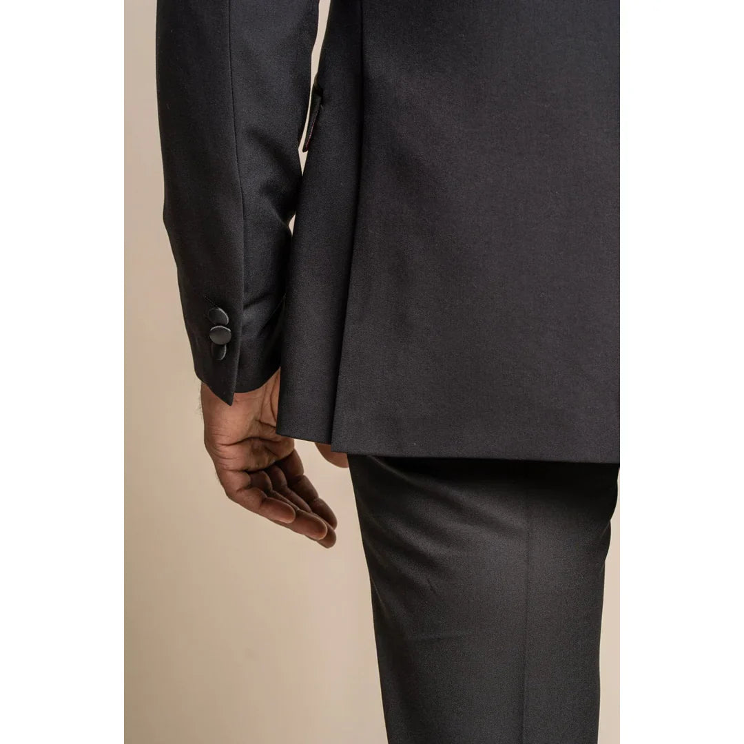 Tux - Men's Black Tuxedo 2 Piece Classic Wedding Suit