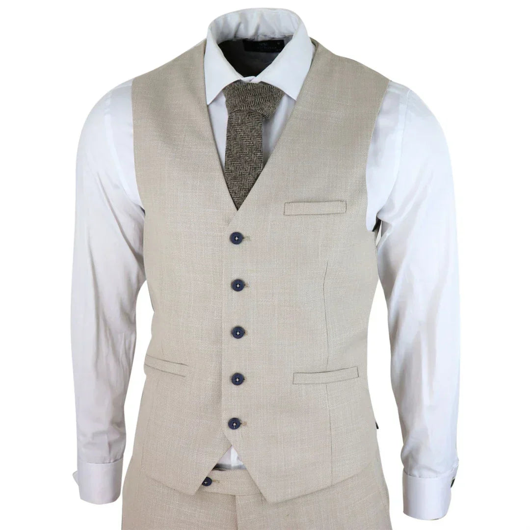 Men's Tweed Check Tommy Shelby Waistcoat Gilet Classic Herringbone