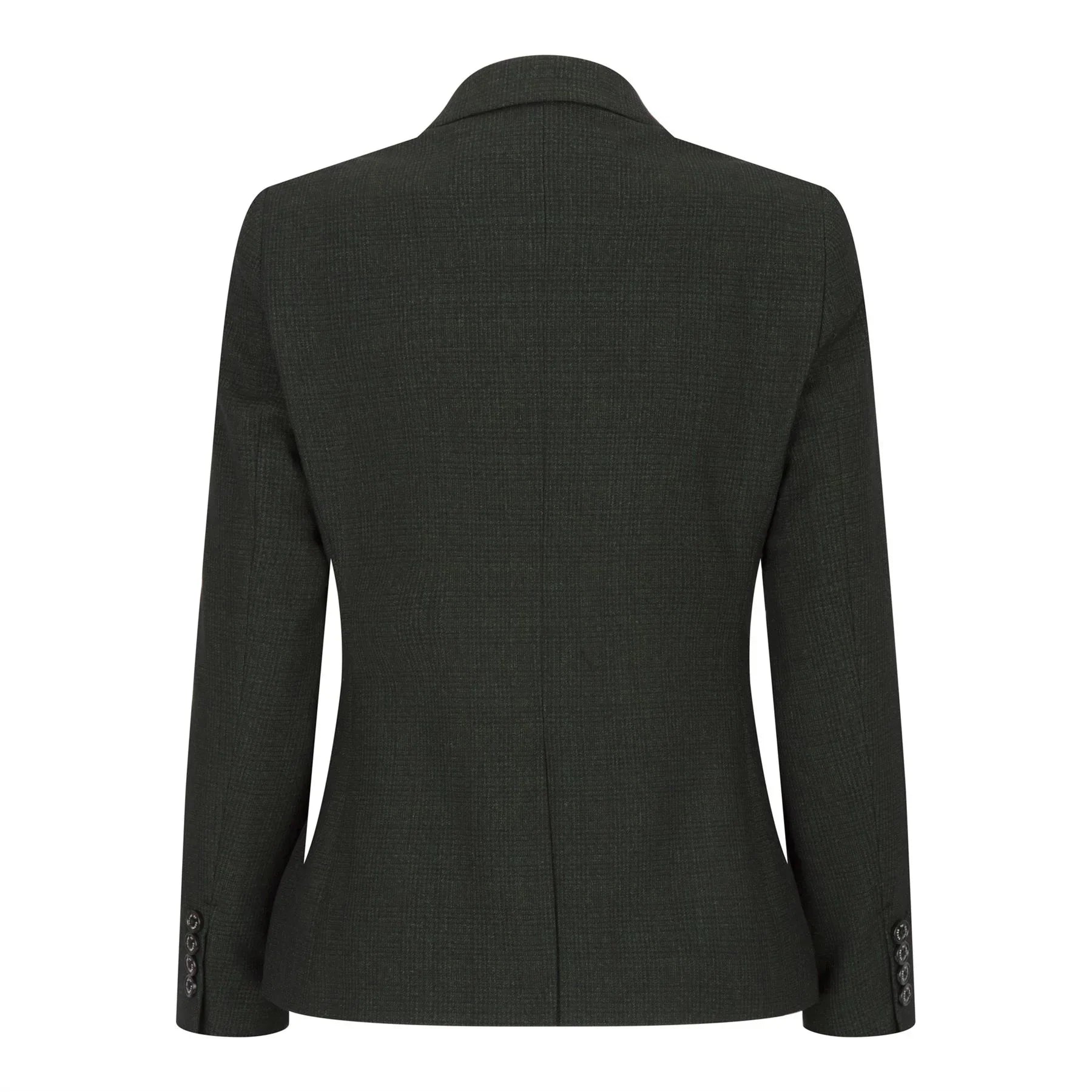 Ladies Tweed Green Check Blazer Wool Classic Hunting Jacket Vintage 1920s Retro